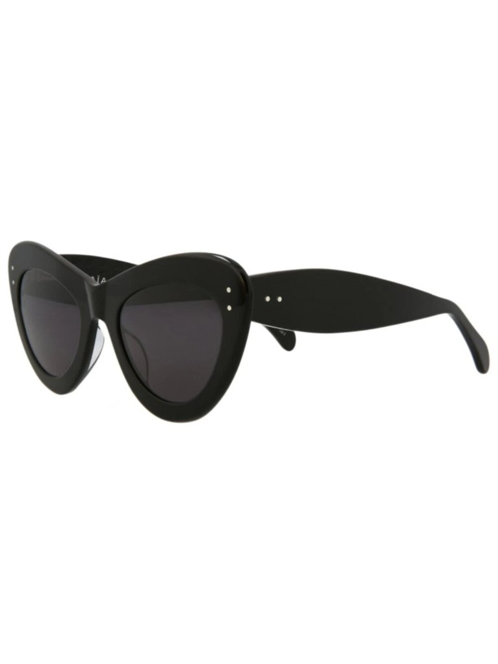 New Alaia Women's Sunglasses Cat Eye Acetate Frame Black Black Grey